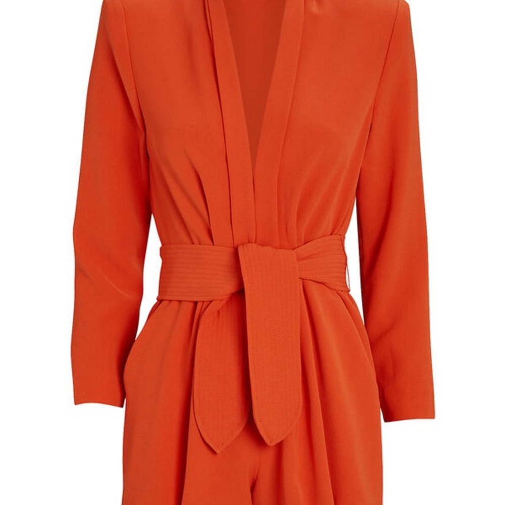 A.L.C.
Heston Sash Tie Crepe Romper - Picture 6 of 8